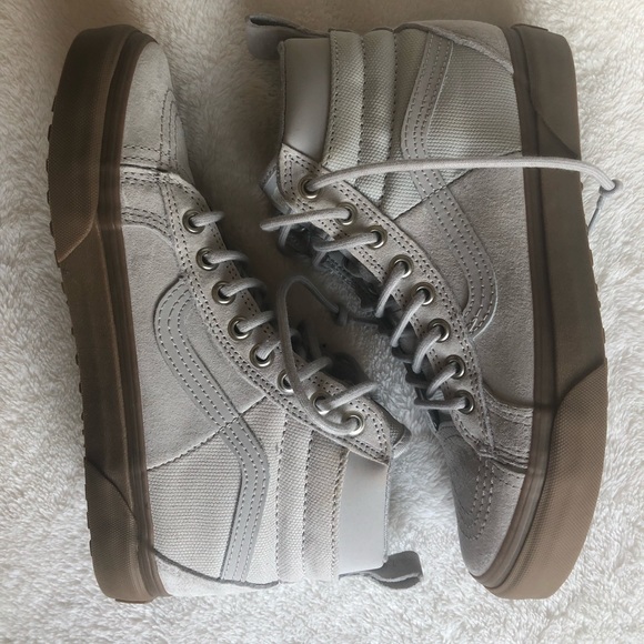 light grey high top vans